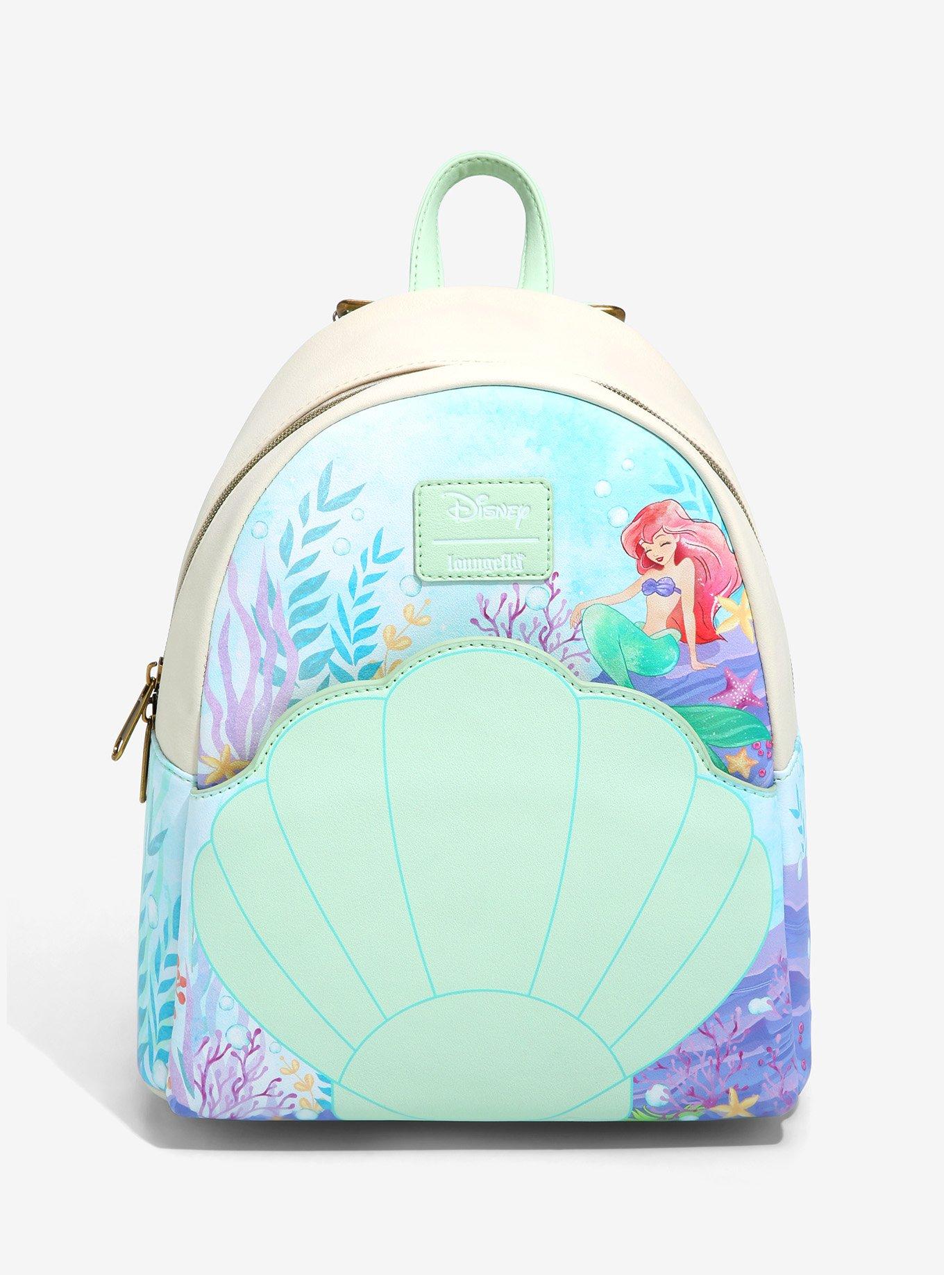 Loungefly Little Mermaid Mini-Backpack and Wallet (