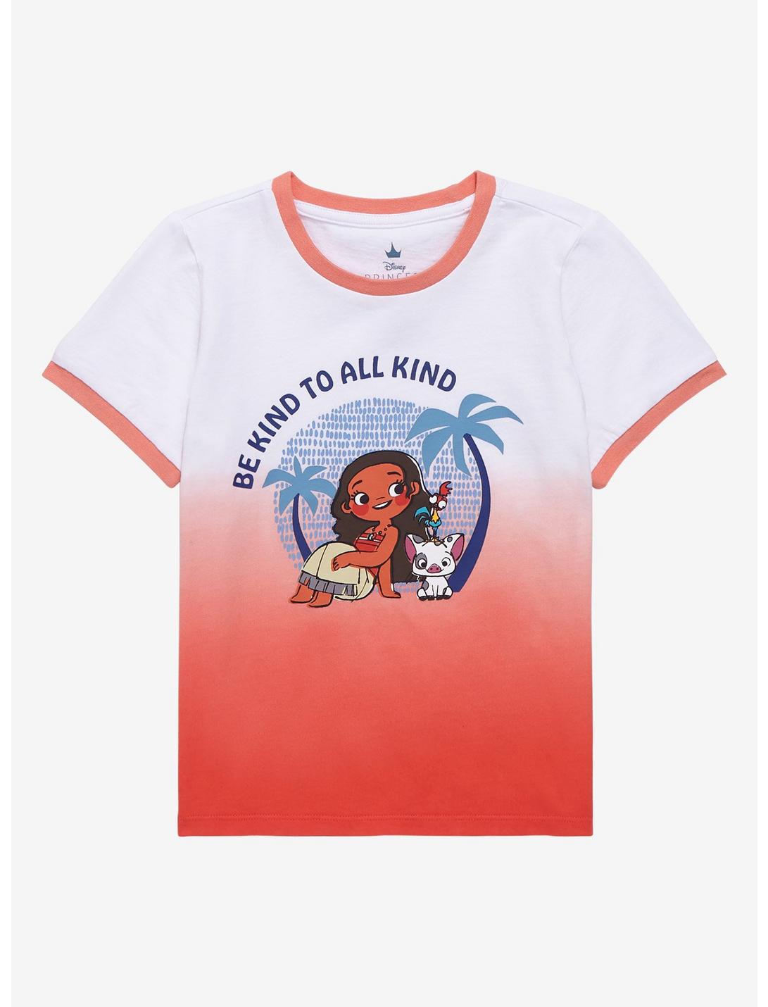 Disney Moana Be Kind to All Kind Toddler Ombre Ringer T-Shirt - BoxLunch Exclusive, PINK OMBRE, hi-res