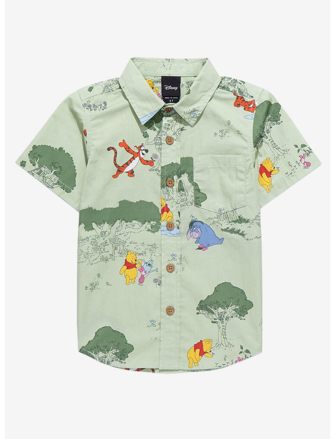 Disney Winnie the Pooh Earth Day Scenic Toddler Woven Button-Up ...