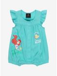 Disney The Little Mermaid Ariel & Flounder Ocean Blue Infant One-Piece - BoxLunch Exclusive, TURQUOISE, hi-res