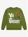 Marvel Guardians of the Galaxy Chibi We Are Groot Embroidered Crewneck - BoxLunch Exclusive, SAGE, hi-res