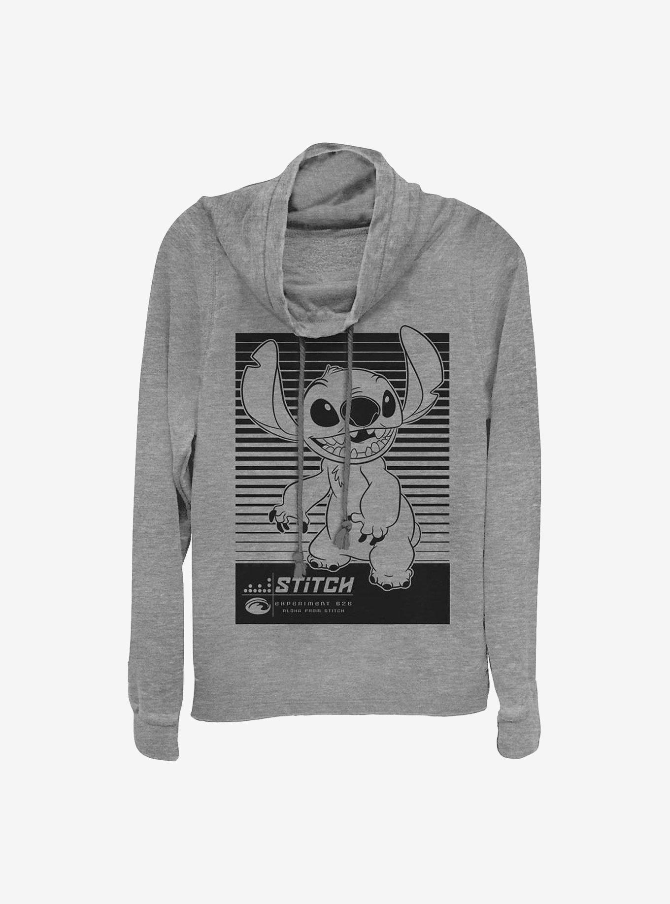 Disney Lilo & Stitch Lines Cowlneck Long-Sleeve Girls Top, , hi-res