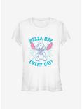 Disney Lilo & Stitch Pizza Day Every Day Girls T-Shirt, WHITE, hi-res