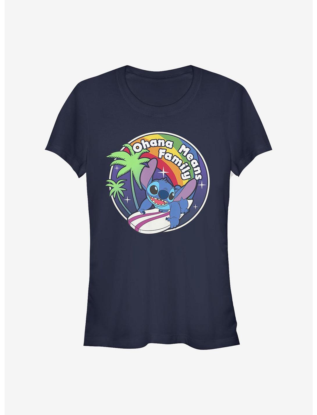 Disney Lilo & Stitch Rainbow Ohana Means Family Girls T-Shirt, , hi-res