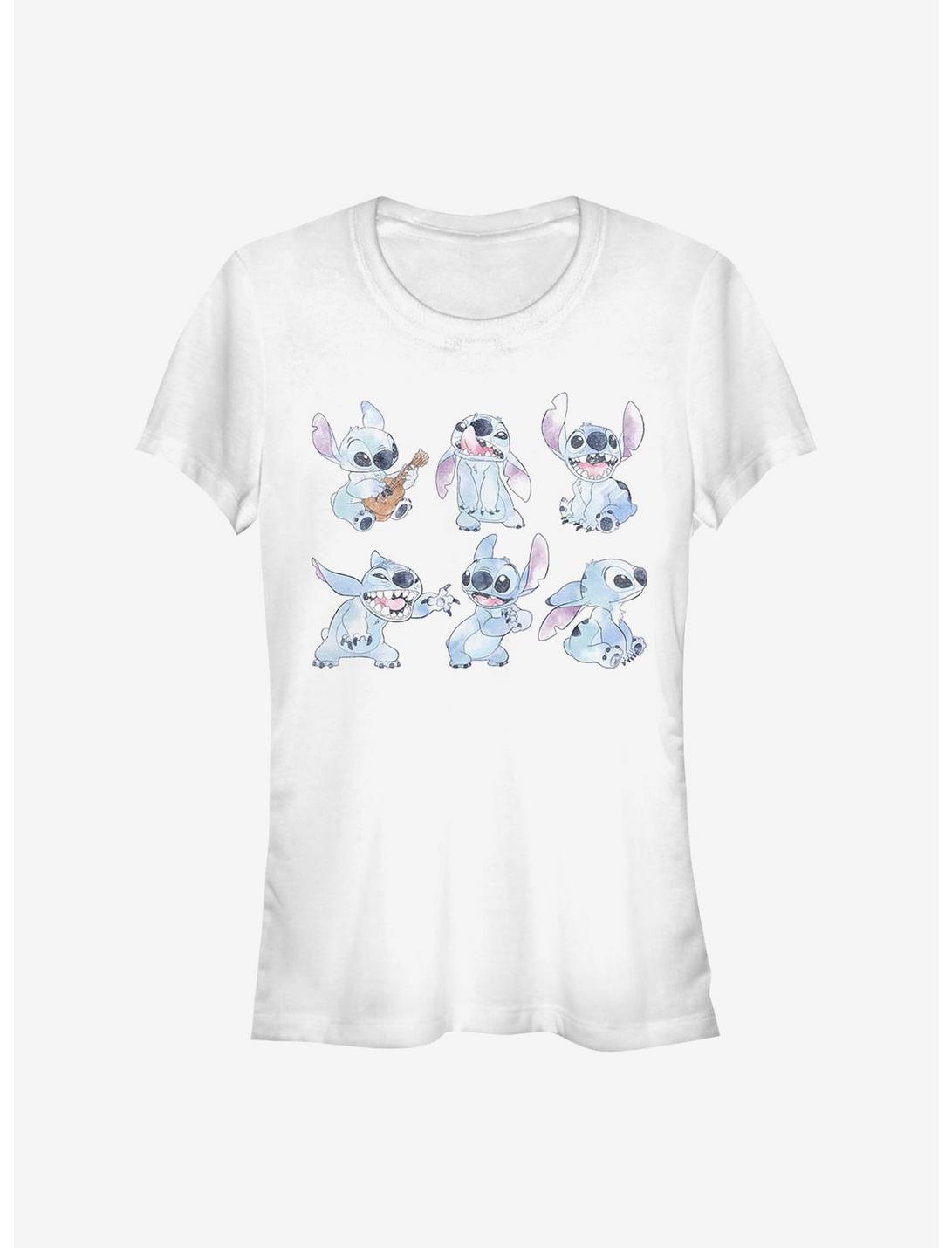 Disney Lilo & Stich Watercolor Girls T-Shirt, WHITE, hi-res