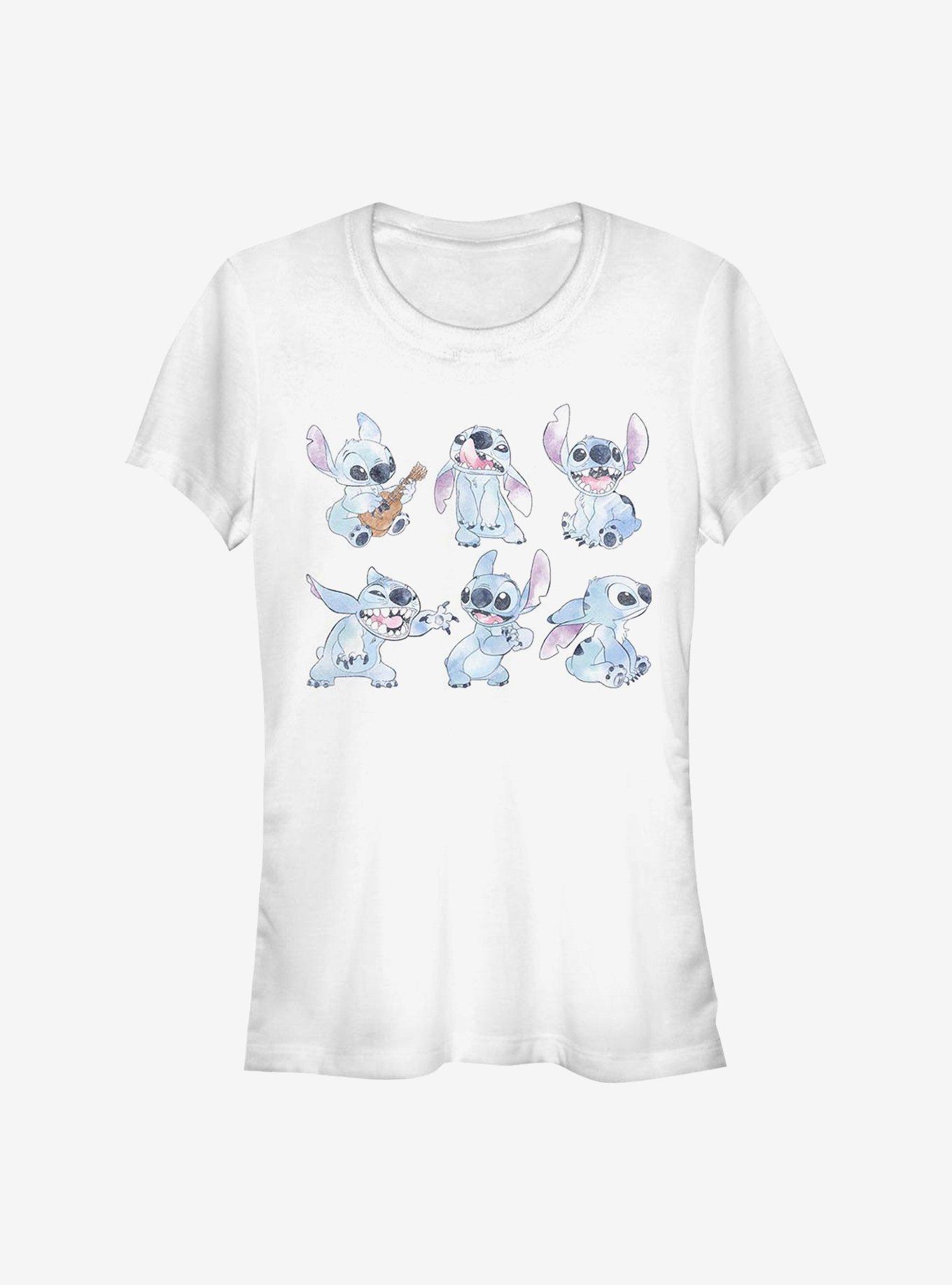 Disney Lilo & Stich Watercolor Girls T-Shirt, WHITE, hi-res