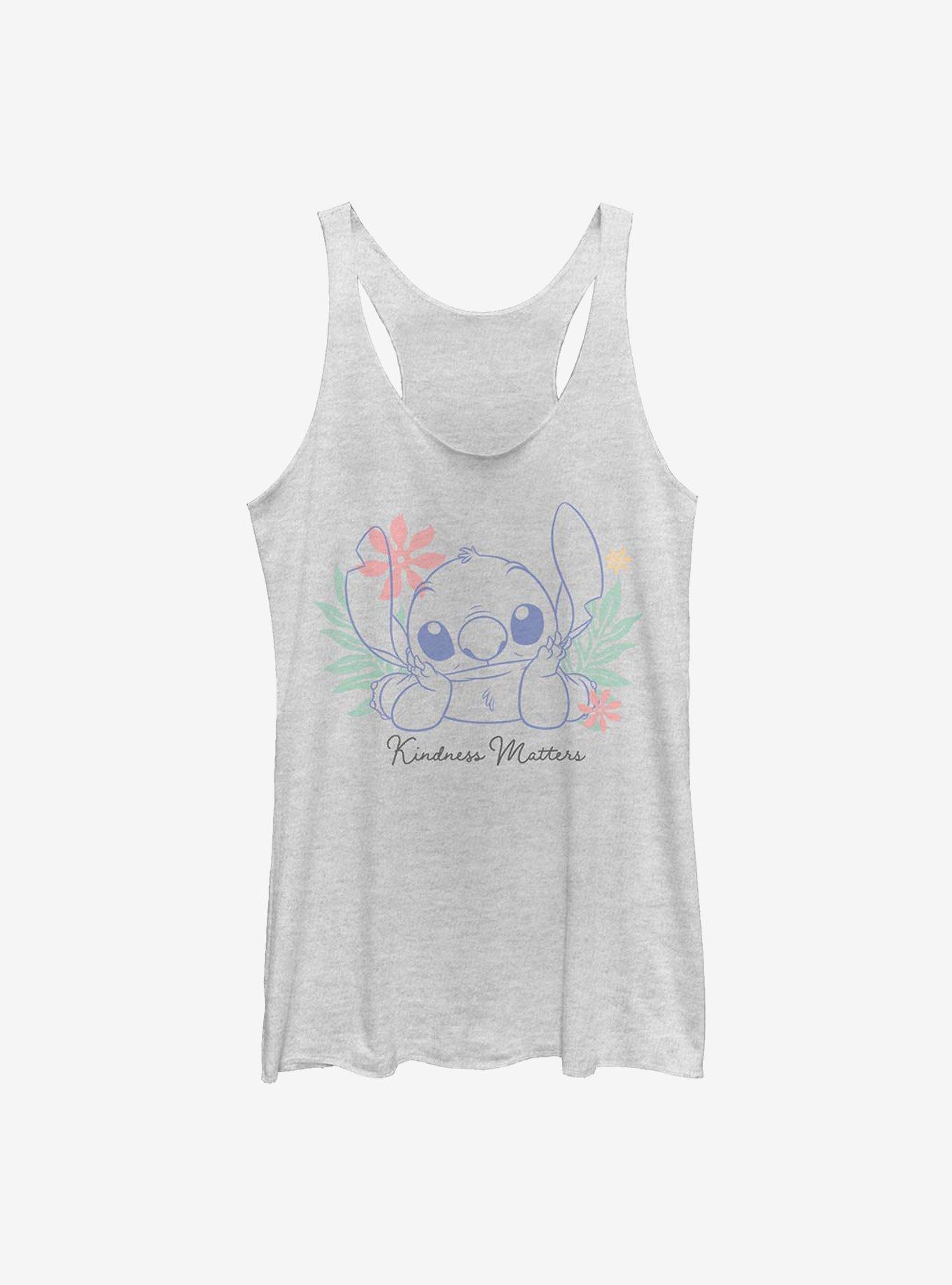 Disney Lilo & Stitch Kindness Matters Girls Tank, WHITE HTR, hi-res