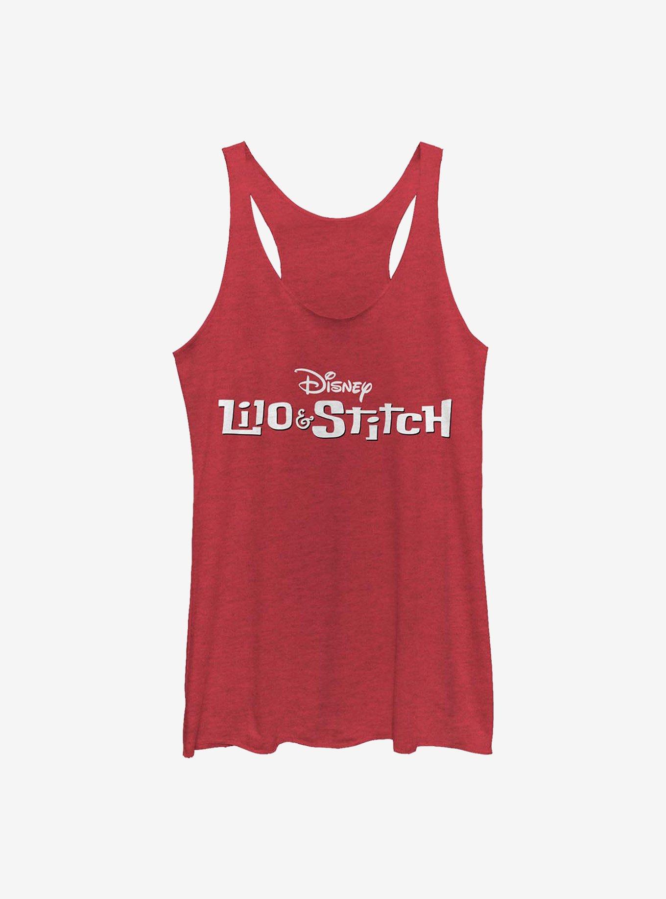 Disney Lilo & Stitch Logo Girls Tank, RED HTR, hi-res