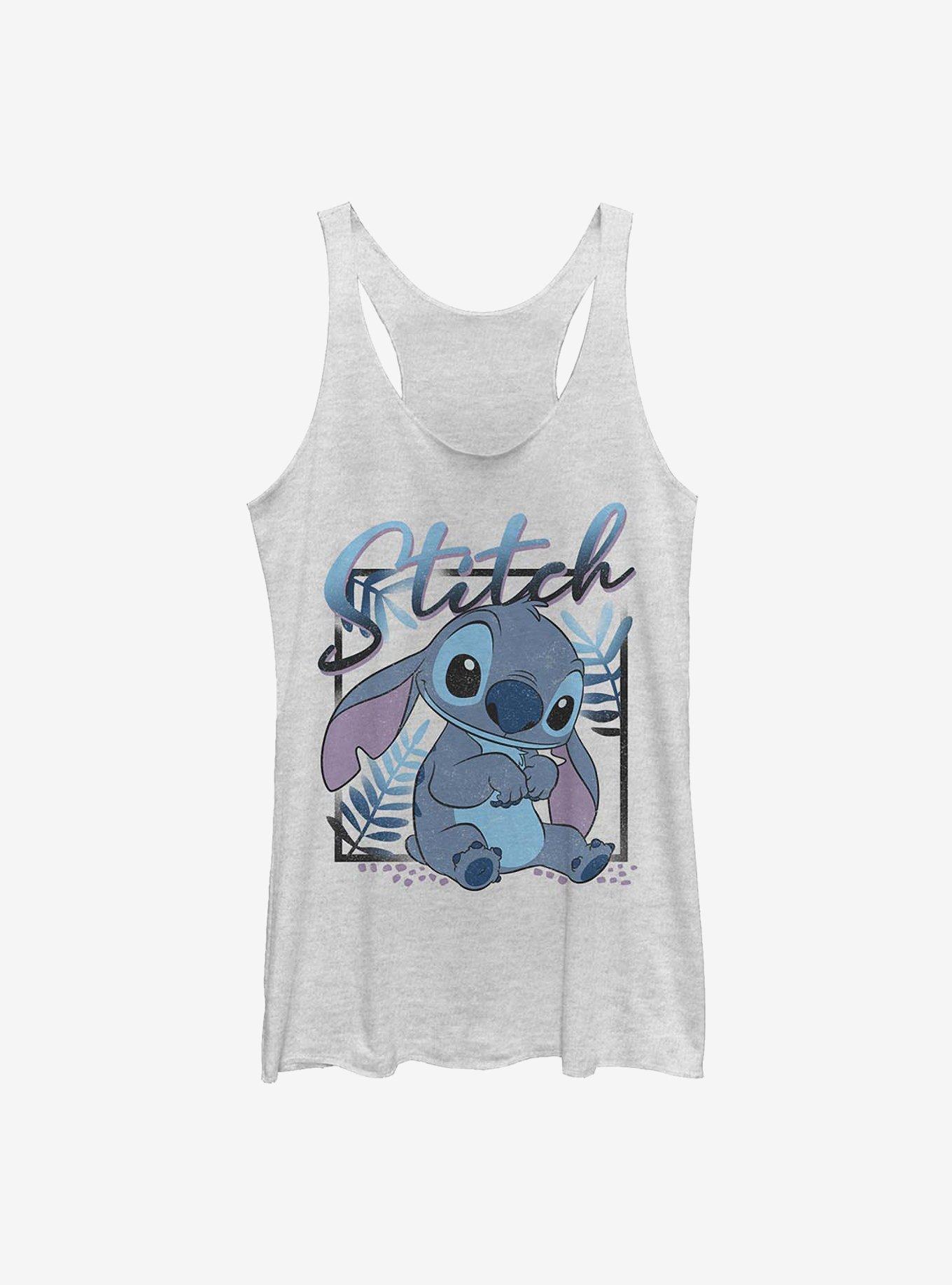 Disney Lilo & Stitch Square Girls Tank, WHITE HTR, hi-res