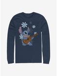 Disney Lilo & Stitch Flowers Long-Sleeve T-Shirt, NAVY, hi-res