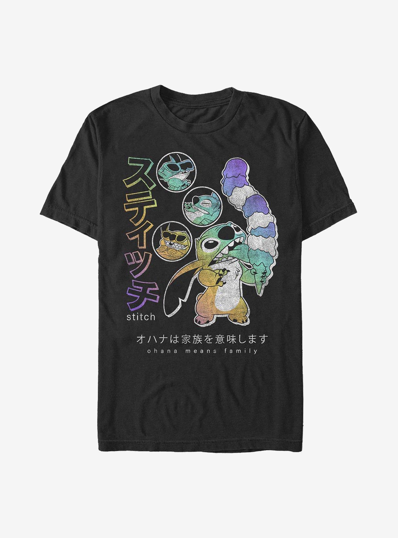 Disney Lilo & Stitch Japanese Stitch T-Shirt, BLACK, hi-res