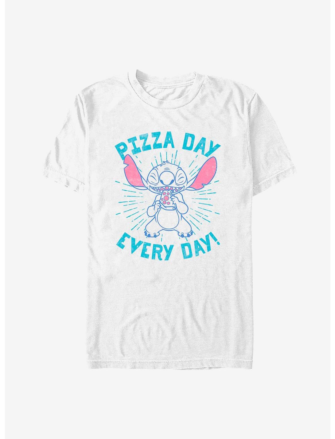 Disney Lilo & Stitch Pizza Day Every Day T-Shirt, WHITE, hi-res