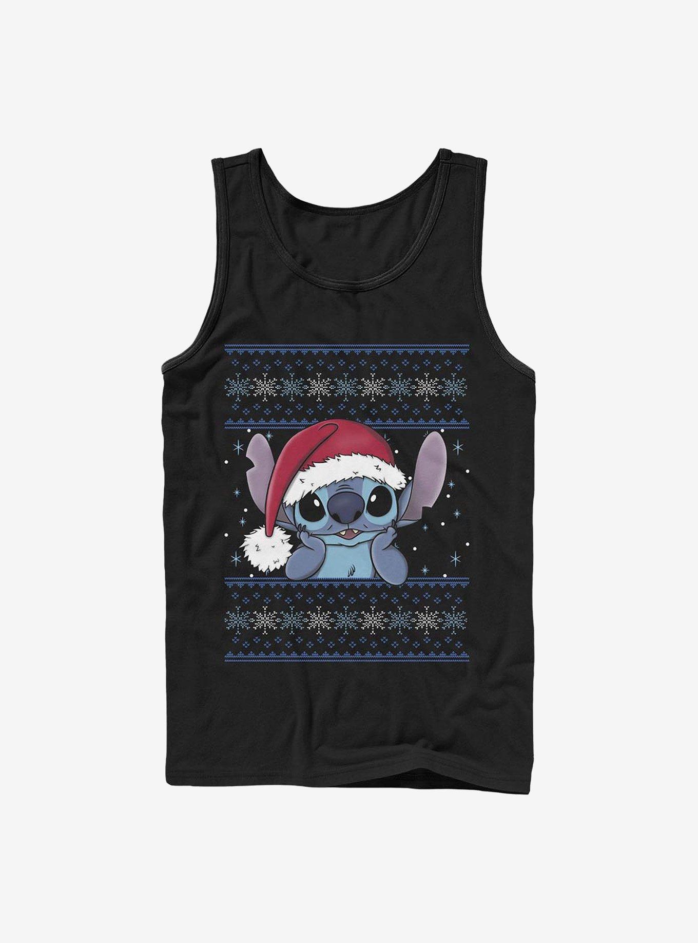 Disney Lilo & Stitch Holiday Stitch Wearing Santa Hat Tank, , hi-res