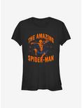 Marvel Spider-Man Halloween Drip Font Girls T-Shirt, BLACK, hi-res