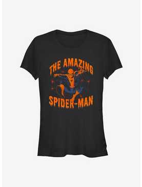 Marvel Spider-Man Halloween Drip Font Girls T-Shirt, , hi-res