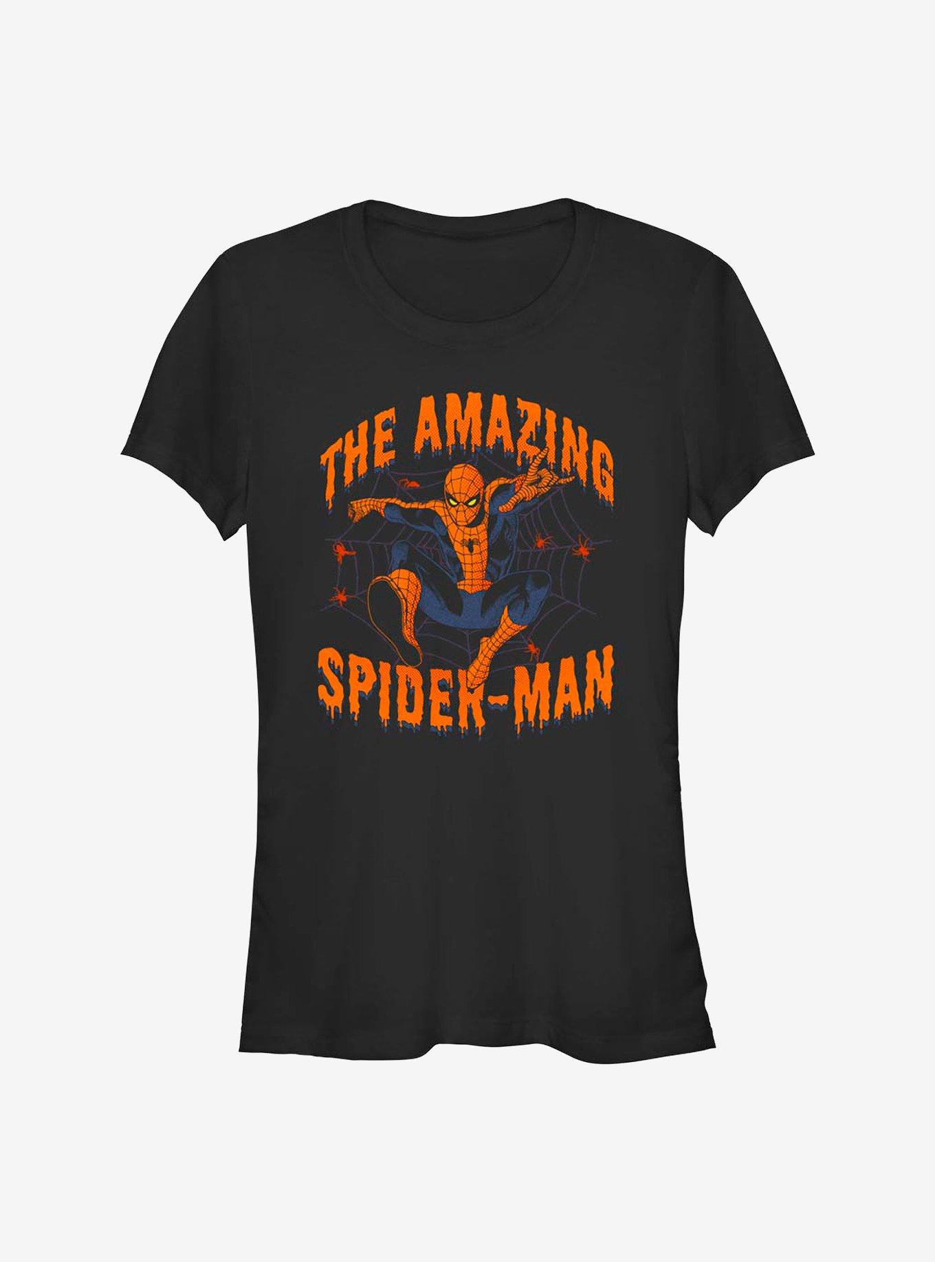 Marvel Spider-Man Halloween Drip Font Girls T-Shirt, , hi-res