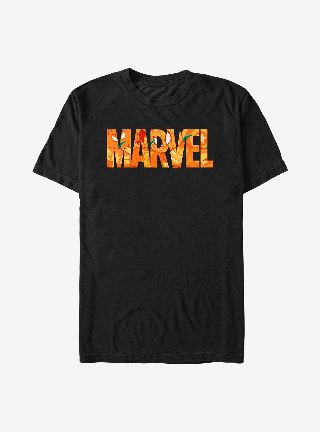 Marvel Logo Pumpkin Logo T-Shirt, , hi-res