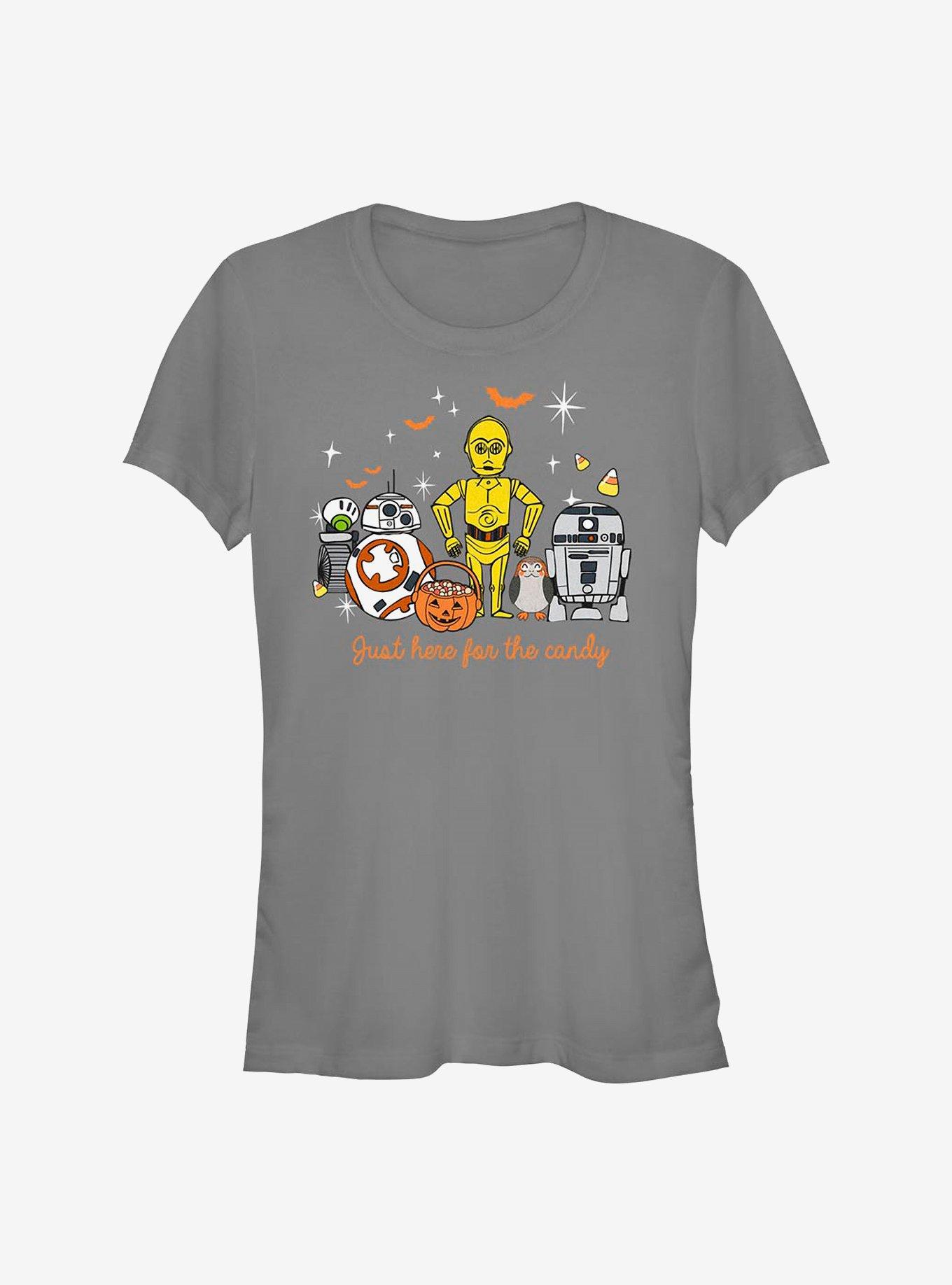 Star Wars Here For Candy Girls T-Shirt, CHARCOAL, hi-res