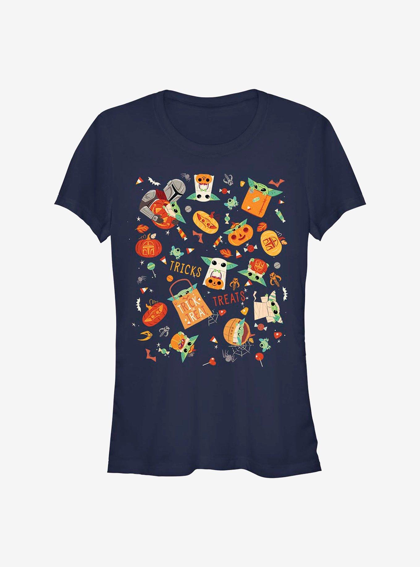 Star Wars The Mandalorian The Child Candy Hunter Girls T-Shirt, NAVY, hi-res