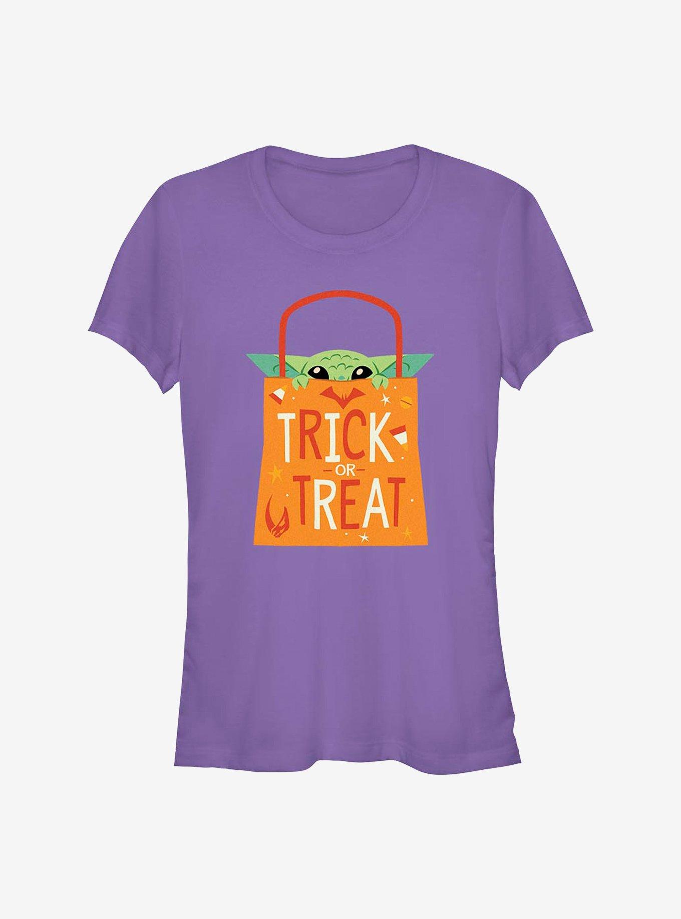 Star Wars The Mandalorian The Child Trick Or Treat Girls T-Shirt, PURPLE, hi-res