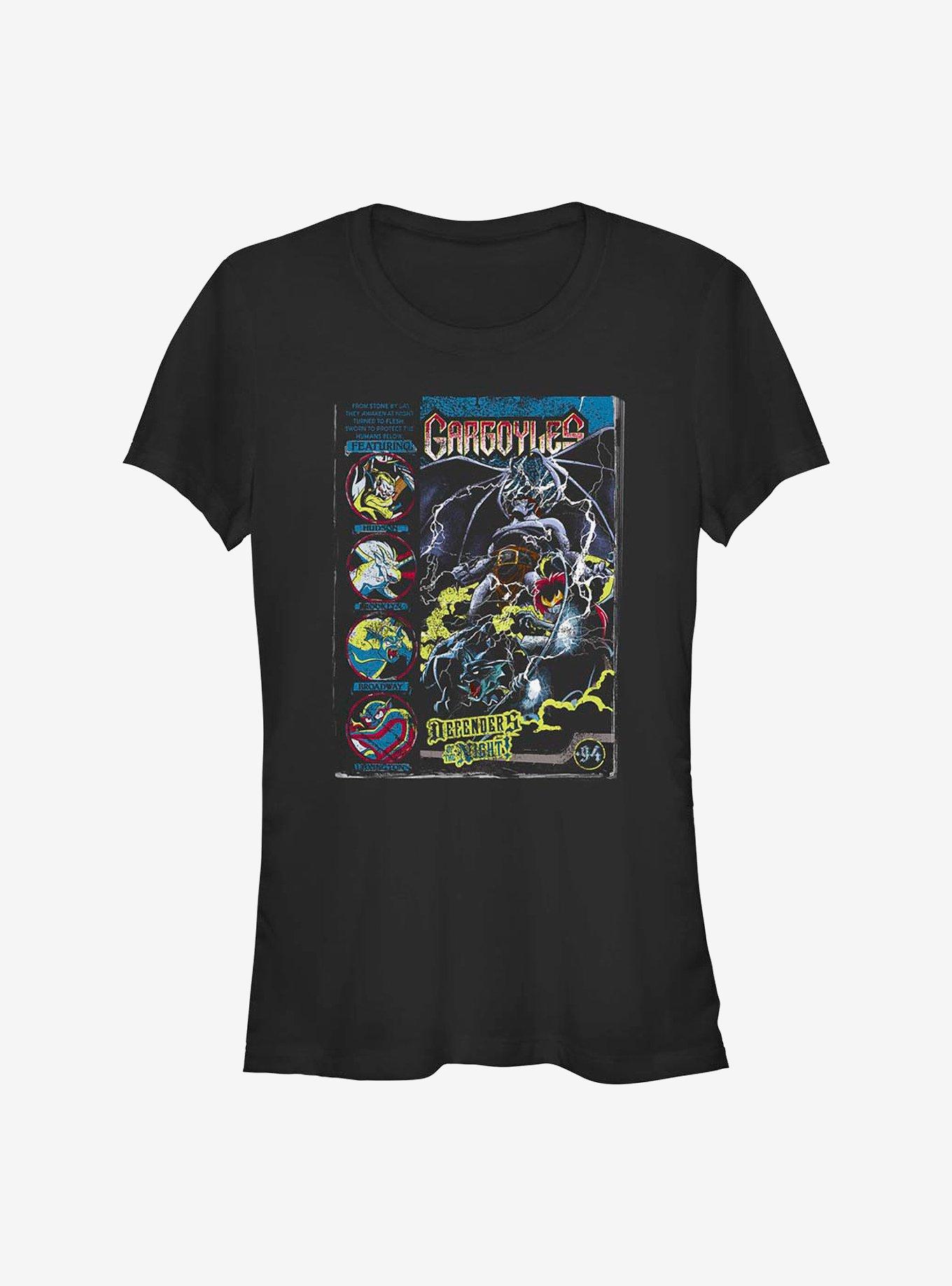 Disney Gargoyles Concrete Cover Girls T-Shirt, BLACK, hi-res
