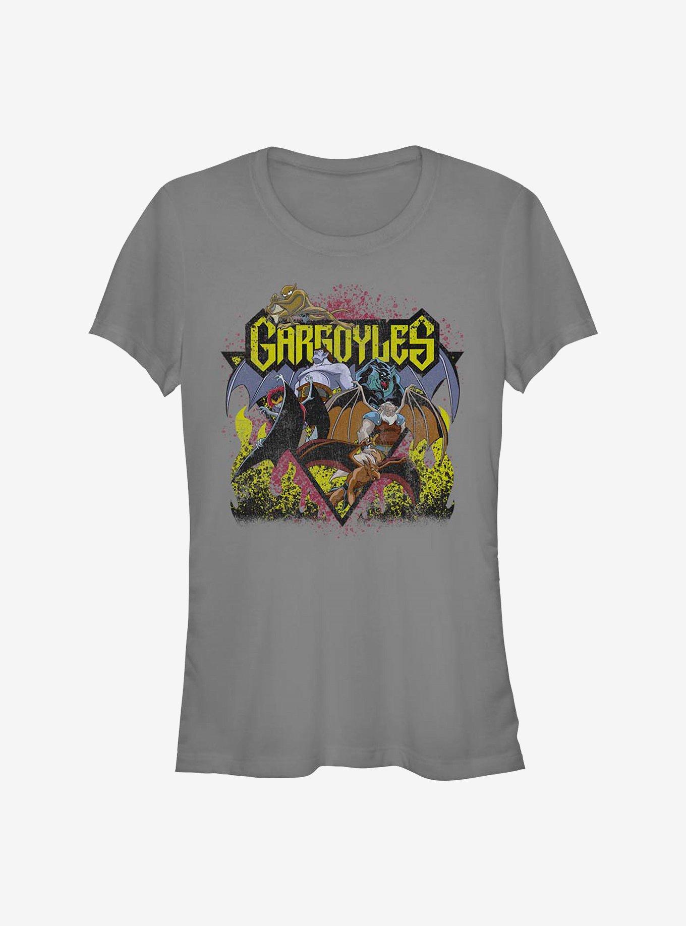 Disney Gargoyles Retro Rock Girls T-Shirt, CHARCOAL, hi-res