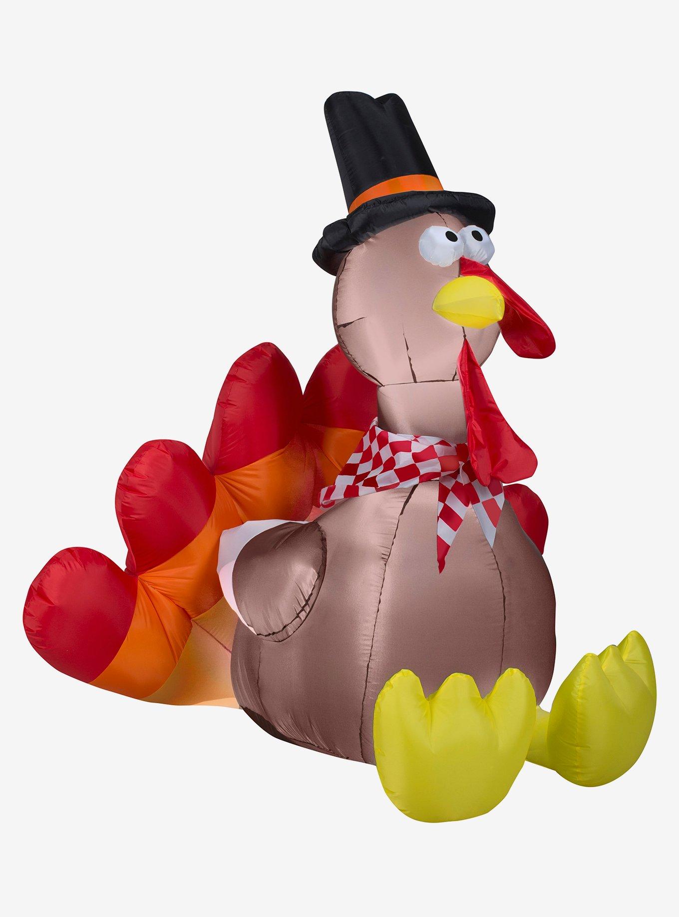 Thanksgiving Pilgrim Turkey Inflatable Décor Medium | BoxLunch
