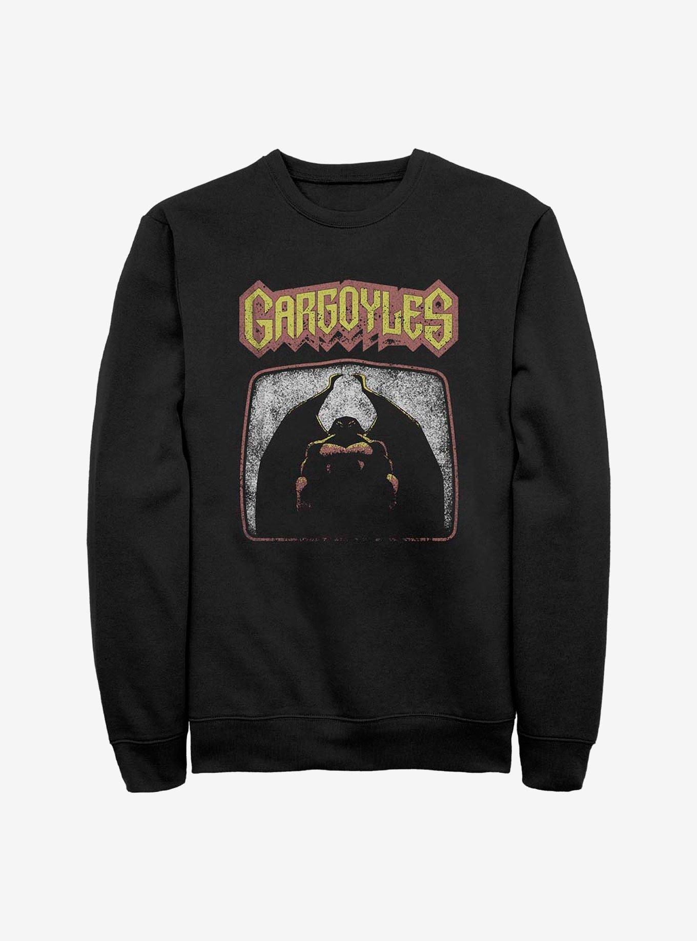 Disney Gargoyles On Stone Wings Crew Sweatshirt, BLACK, hi-res