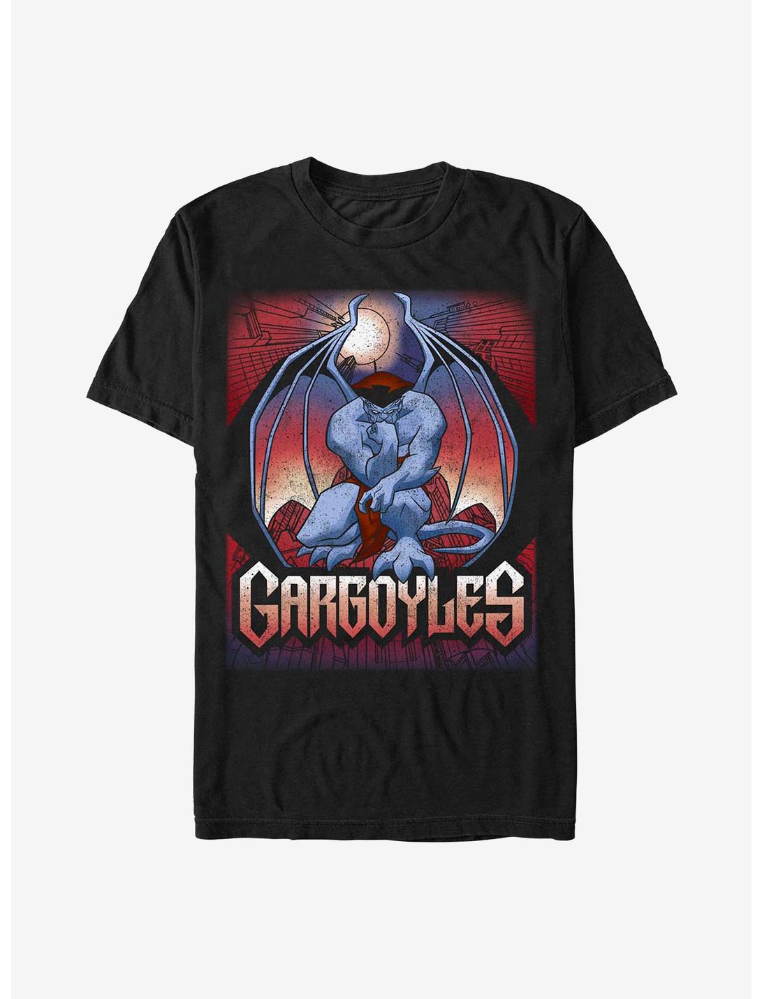 Disney Gargoyles Skyscrapers T-Shirt, BLACK, hi-res