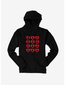 iCreate Red Cats Love Hearts Hoodie, , hi-res
