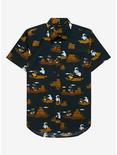 Disney Pixar WALL-E Scenic Earth Day Woven Button-Up - BoxLunch Exclusive, DARK GREEN, hi-res