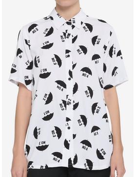 The Umbrella Academy Numbers Girls Woven Button-Up, , hi-res