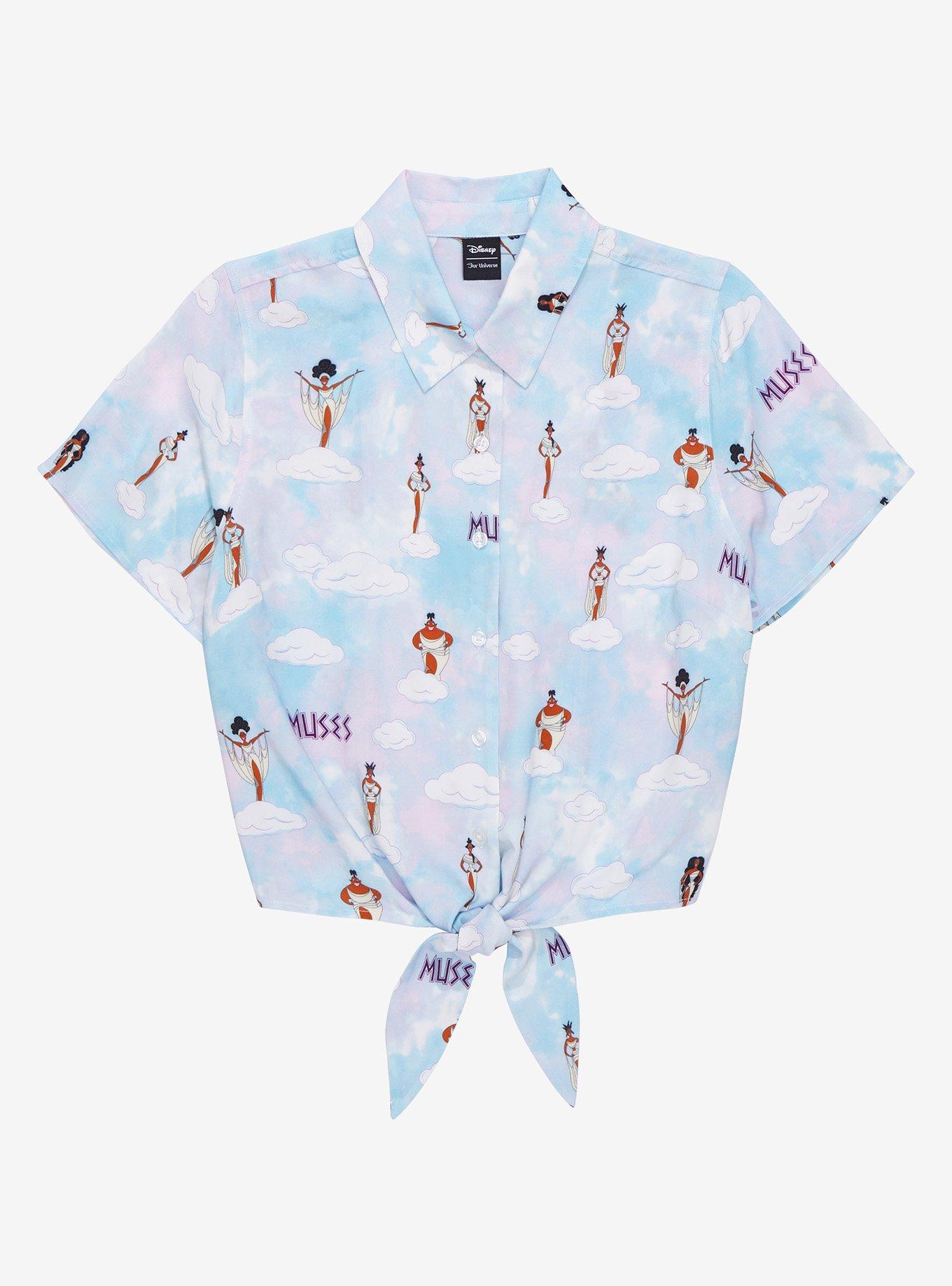 Her Universe Disney Hercules The Muses Tie-Front Woven Top, MULTI, hi-res