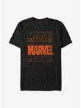 Marvel Halloween Color Logo Stack T-Shirt, BLACK, hi-res