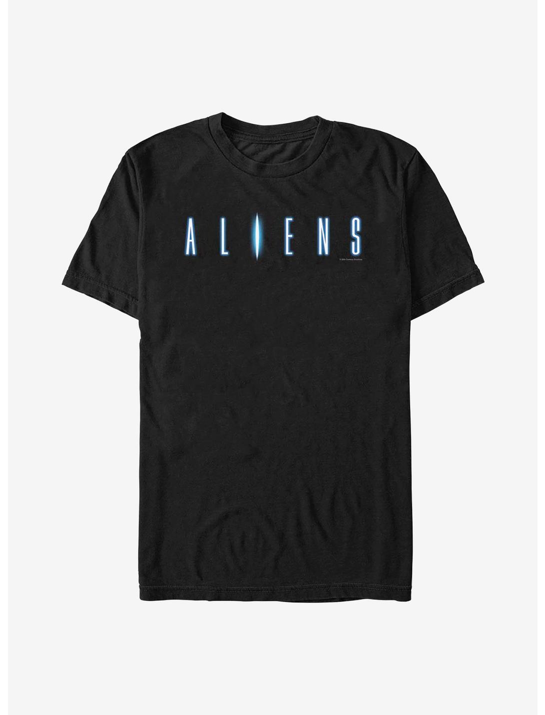 Alien Aliens Logo T-Shirt, BLACK, hi-res