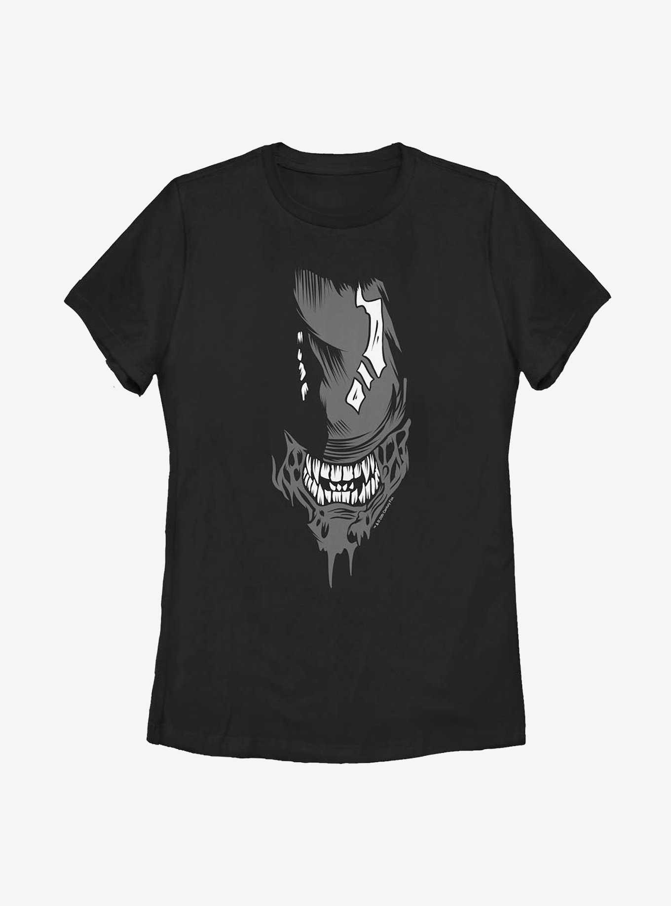 Alien Big Face Womens T-Shirt, , hi-res