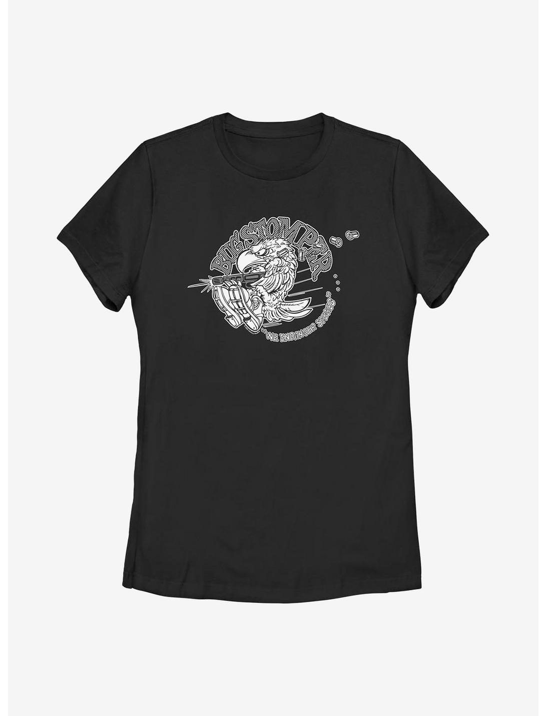 Alien Bugstomper Womens T-Shirt, BLACK, hi-res