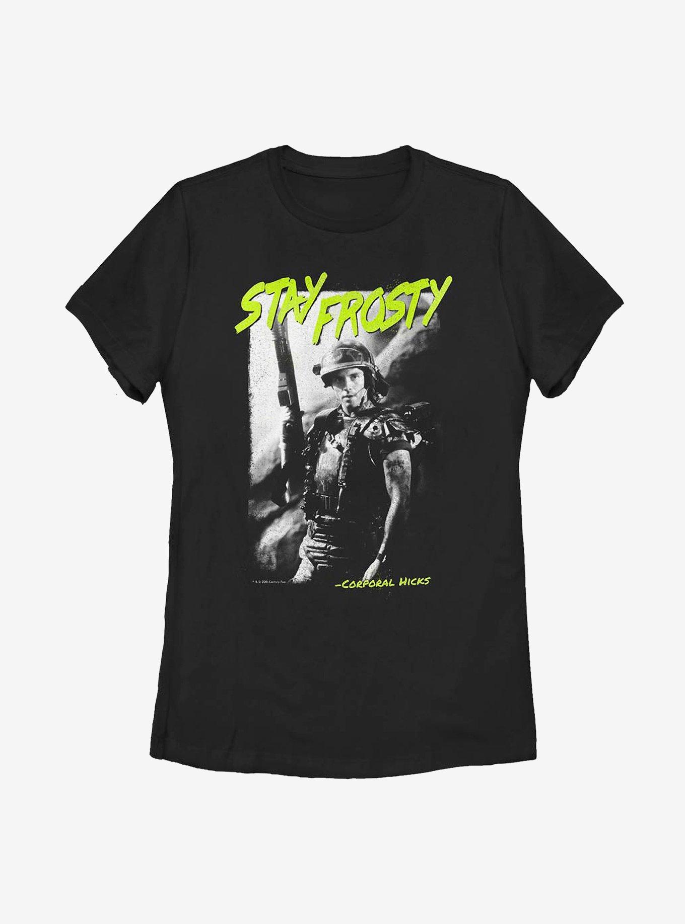 Alien Frosty Womens T-Shirt, BLACK, hi-res