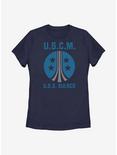 Alien Hoorah Logo Womens T-Shirt, NAVY, hi-res