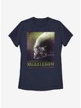 Alien Xenomorph Profile Womens T-Shirt, NAVY, hi-res