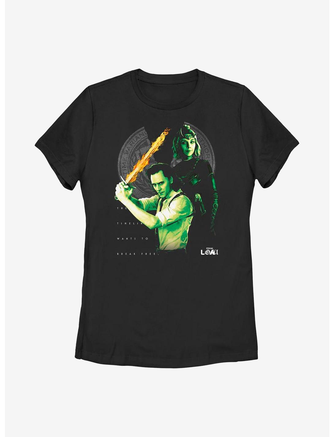 Marvel Loki Time Heroes Womens T-Shirt, BLACK, hi-res