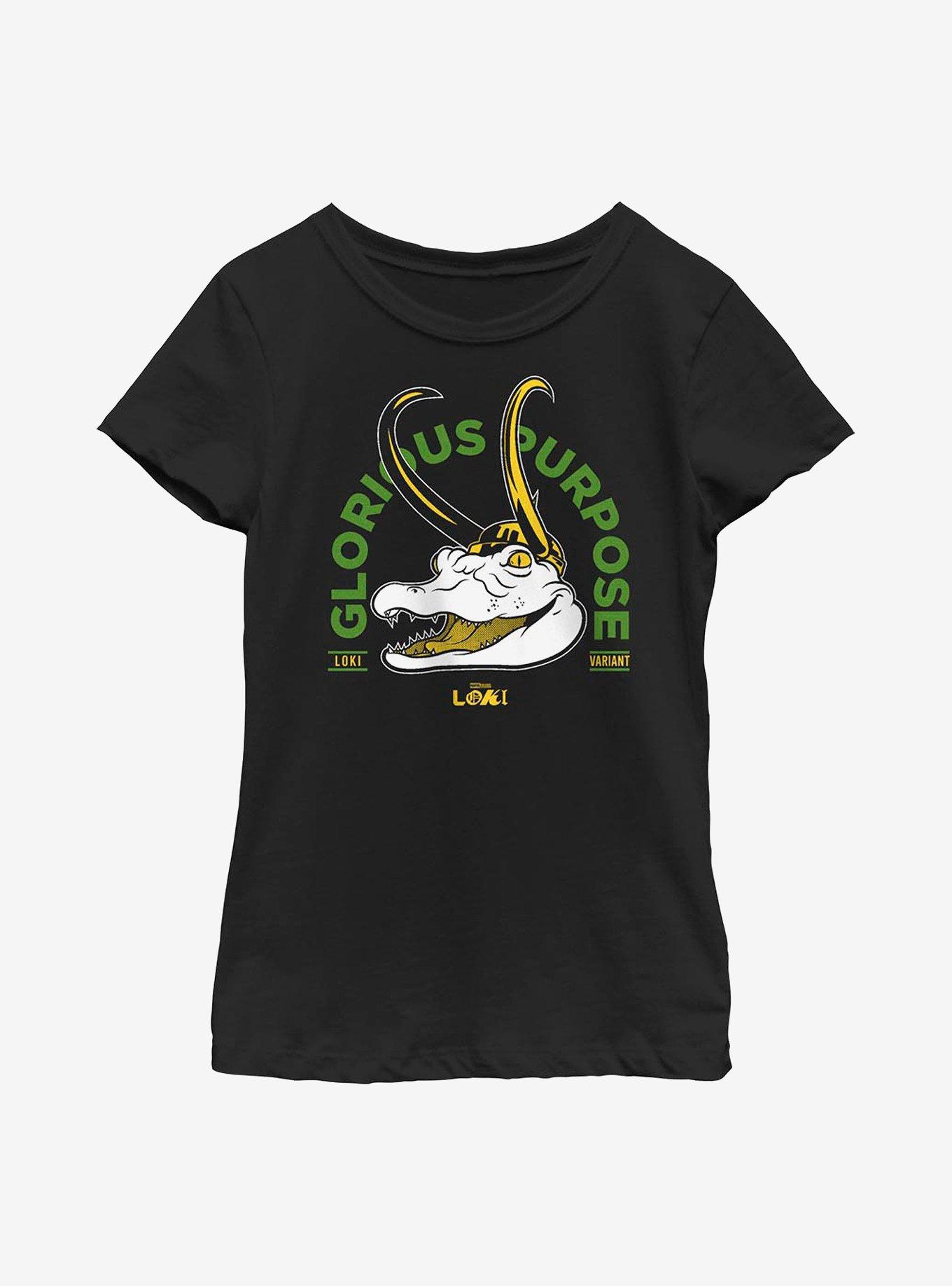 Marvel Loki Gator Loki Glorious Purpose Youth Girls T-Shirt, , hi-res