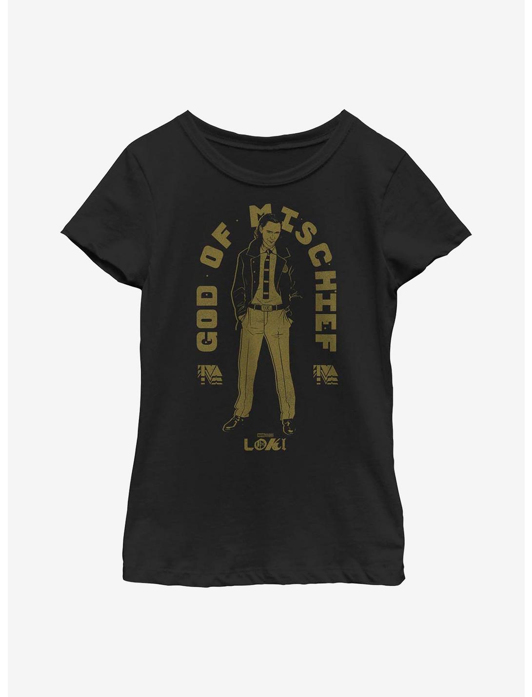 Marvel Loki Mischievous Scamp Youth Girls T-Shirt, BLACK, hi-res