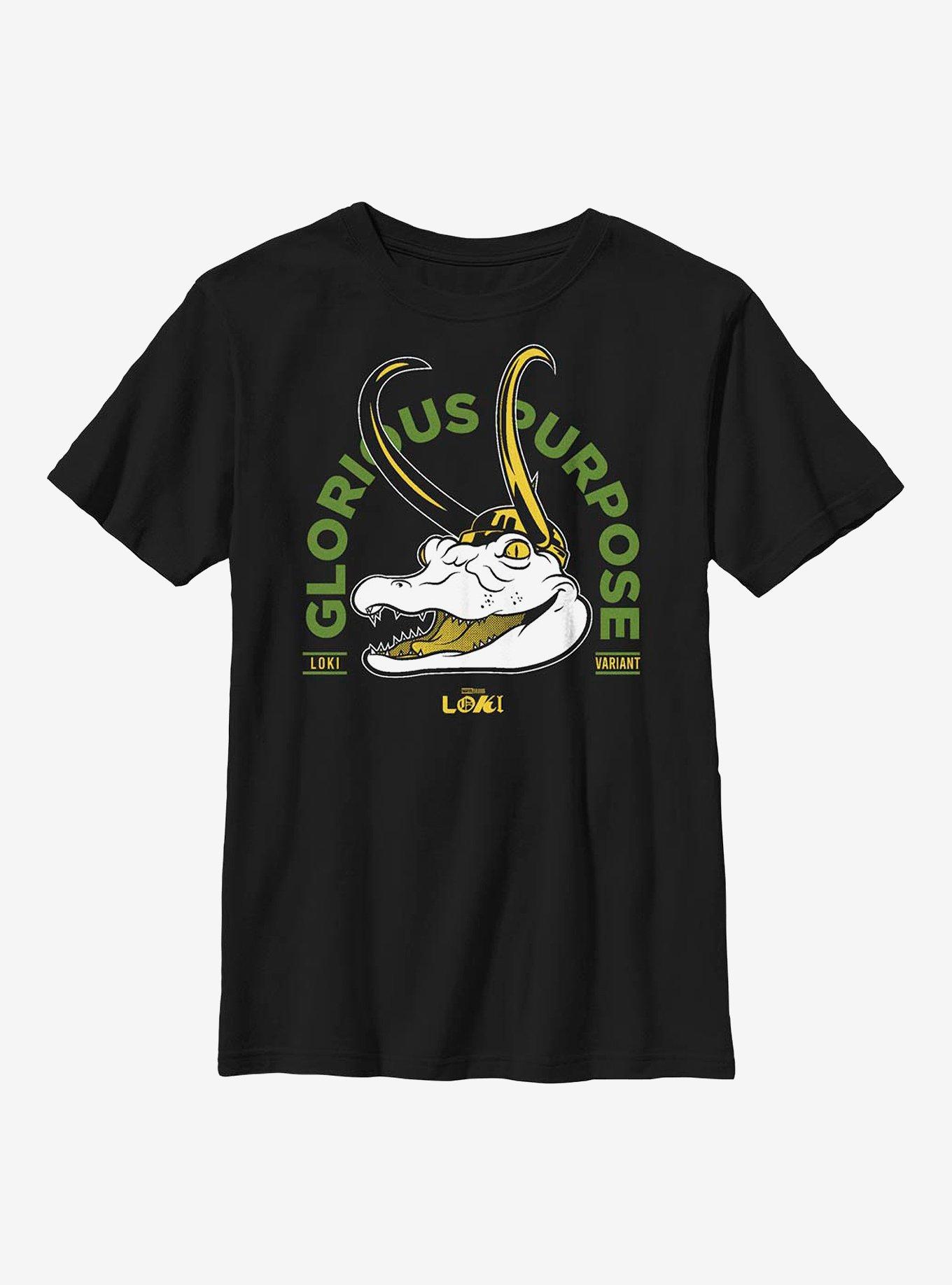 Marvel Loki Gator Loki Glorious Purpose Youth T-Shirt, , hi-res