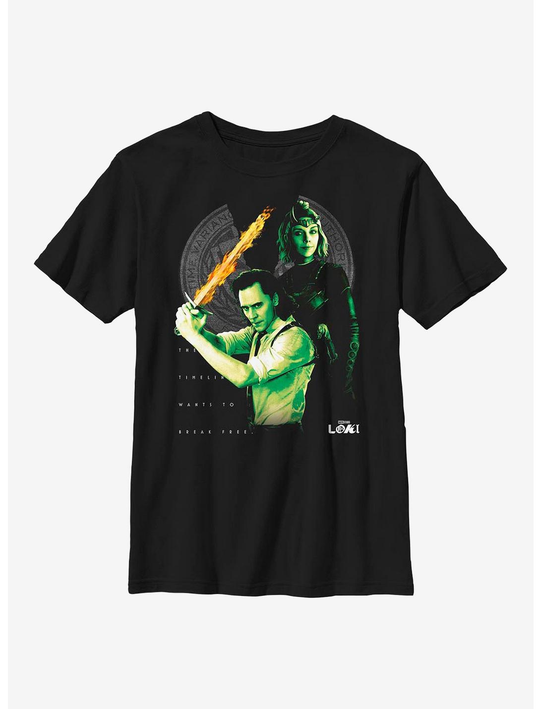 Marvel Loki Time Heroes Youth T-Shirt, BLACK, hi-res