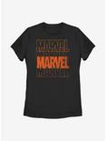 Marvel Halloween Color Logo Stack Womens T-Shirt, BLACK, hi-res