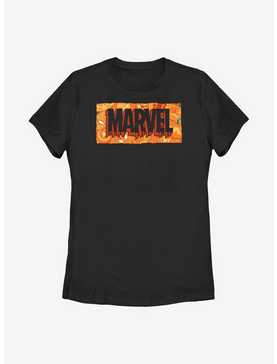 Marvel Spooky Logo Jack O Lantern Fill Womens T-Shirt, , hi-res
