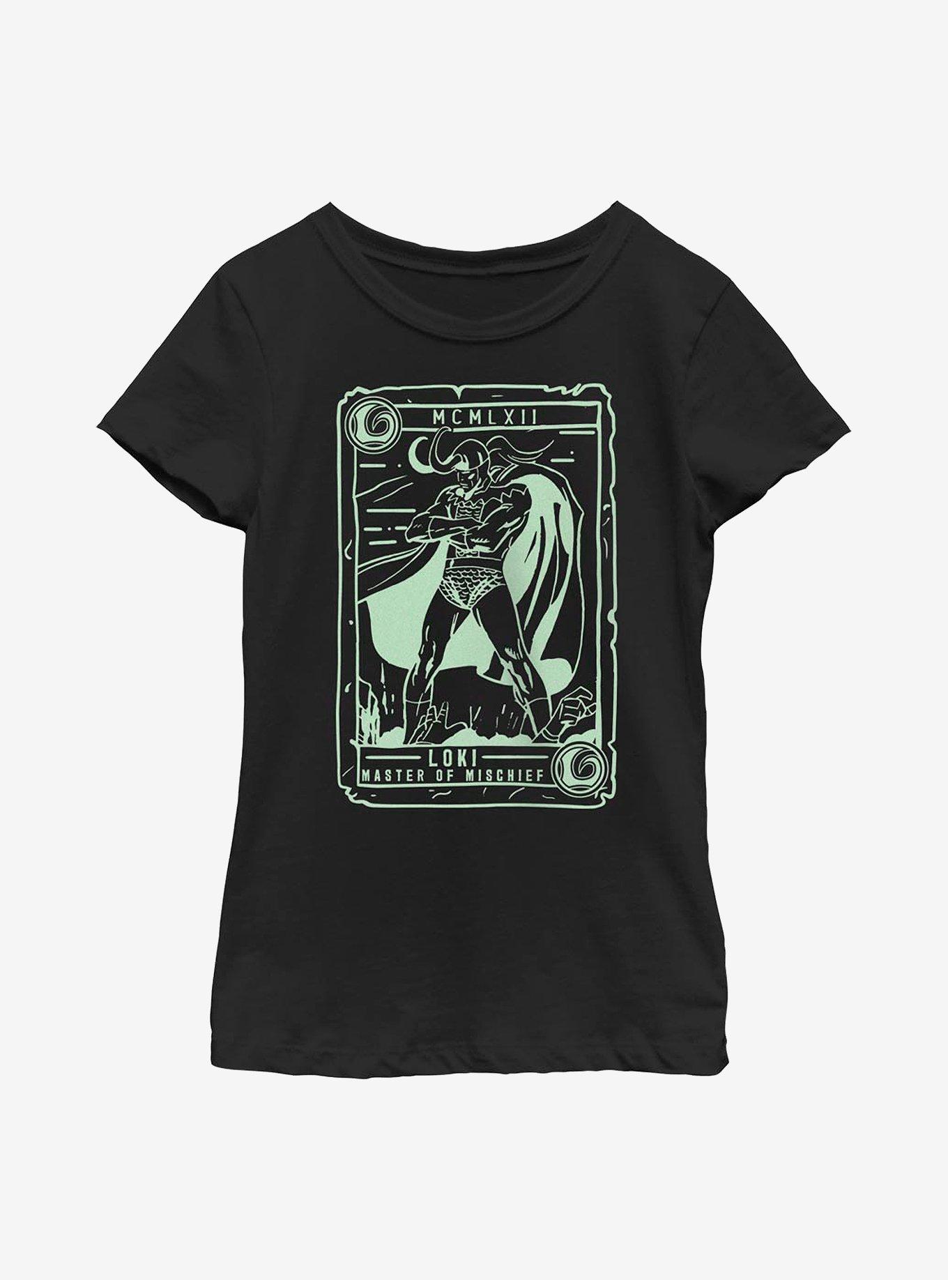Marvel Loki Collector Card Youth T-Shirt, BLACK, hi-res