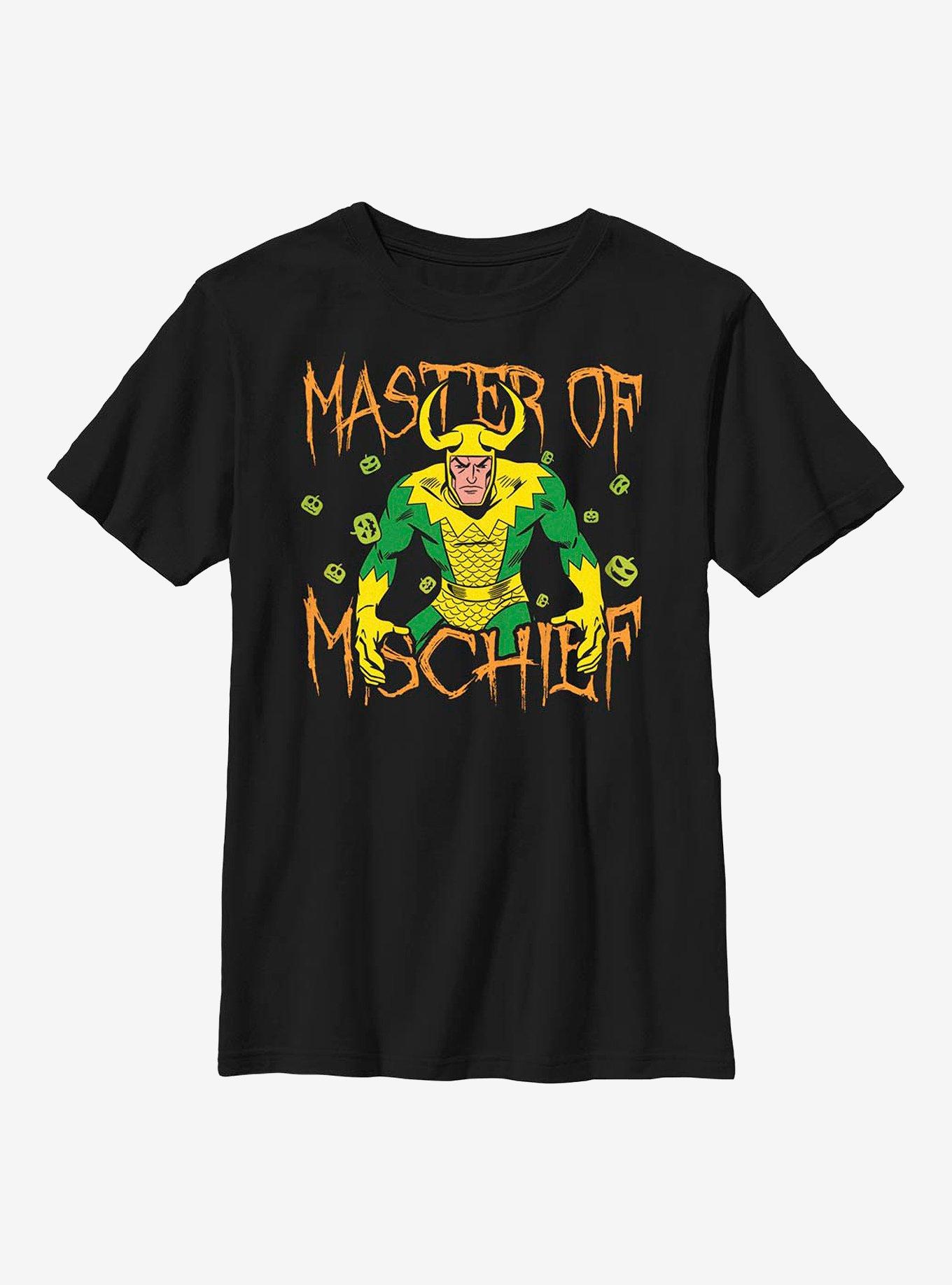 Marvel Mischief Glow Youth T-Shirt, BLACK, hi-res