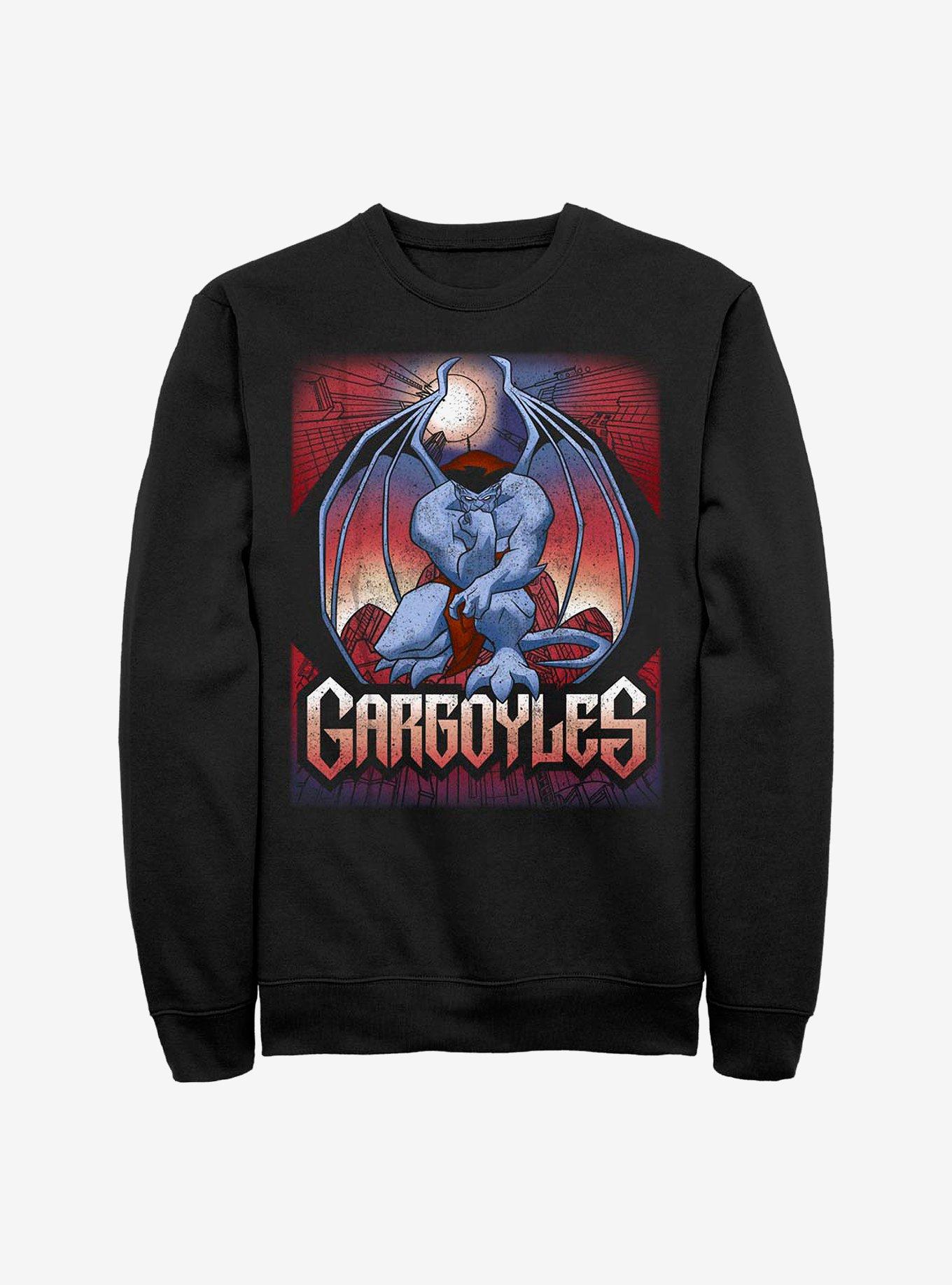 Disney Gargoyles Gargoyle Skyscrapers Sweatshirt, BLACK, hi-res